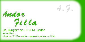 andor filla business card